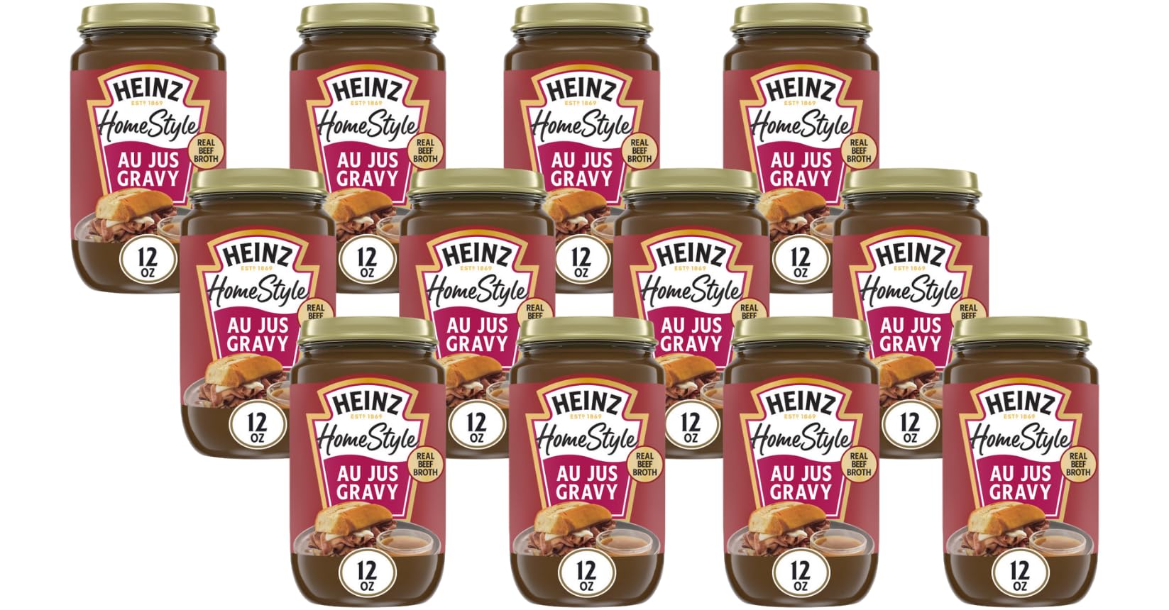 Heinz HomeStyle Au Jus Gravy, 12 Oz (Pack of 12)
