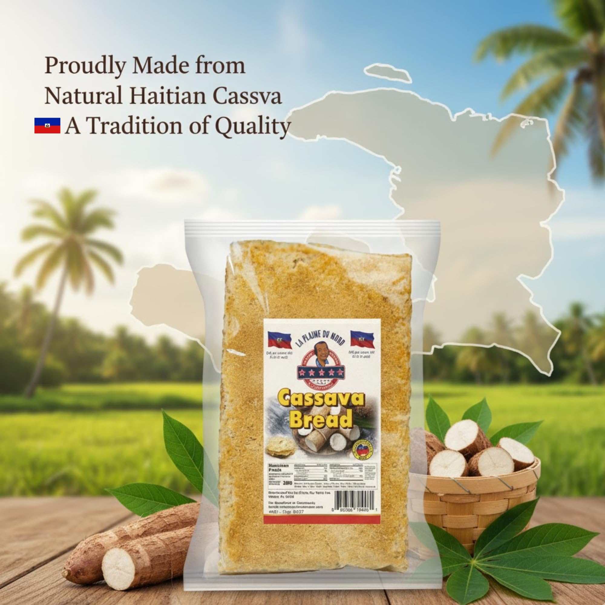La PlaineDuNord Cassava Bread | Premium Quality with Caribbean Flavor | Traditional Haitian Manioc Bread | No Artificial Flavors | Natural Sources