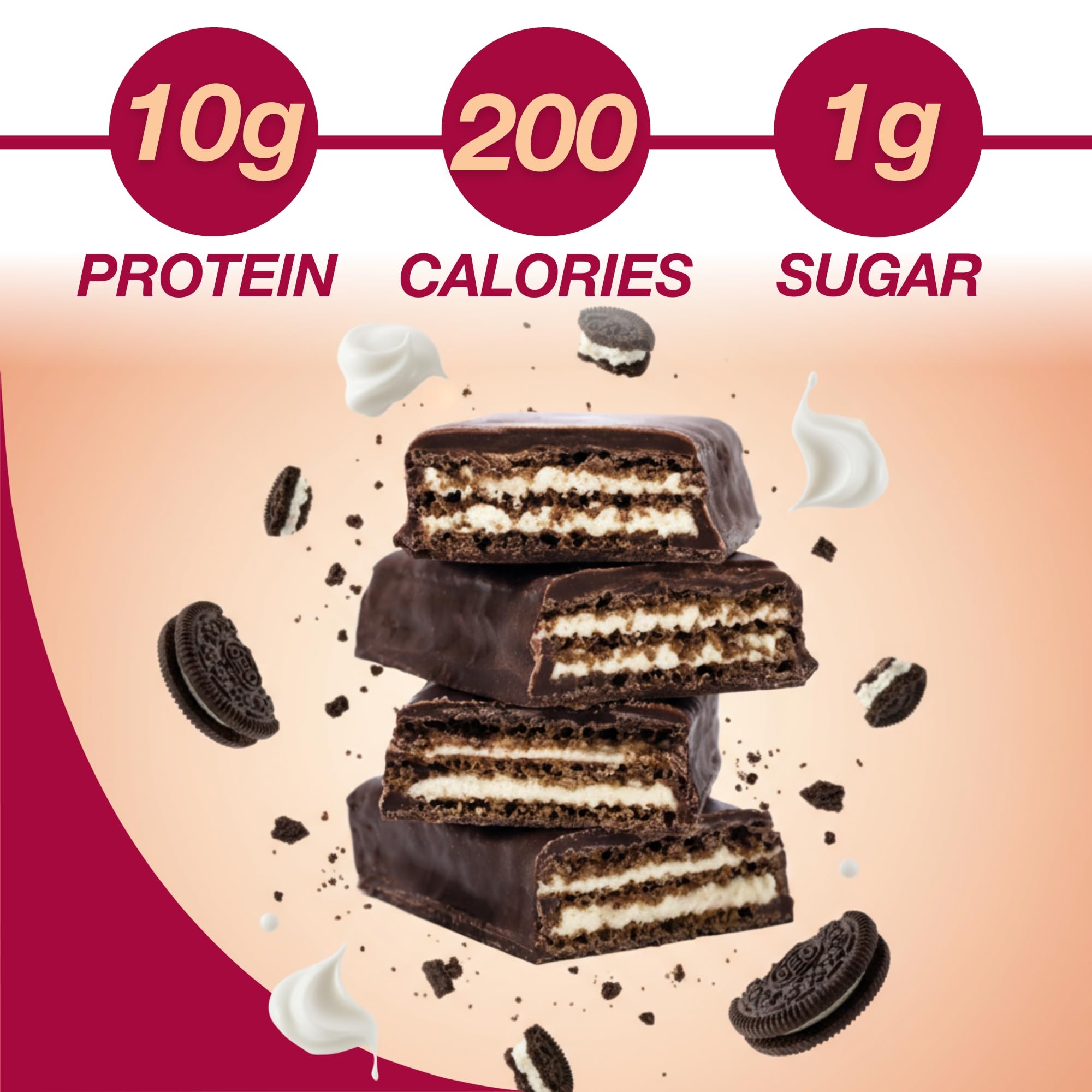 ProtiDIET Protein Wafer Cookies - Crispy Healthy Snacks for Adults with Added Nutrients - 0g Trans Fat - 7 Count Pack