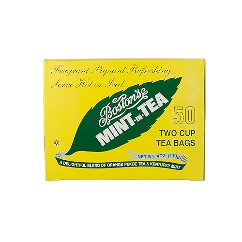 Boston Tea Mint-In-Tea, 50-Count Boxes (Pack of 6)