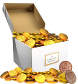 The Dreidel Company Chocolate Candy Milk Chocolate Coins, Hanukkah Gelt, Gold Coins, Made with Belgian Chocolate (1000-Pack)