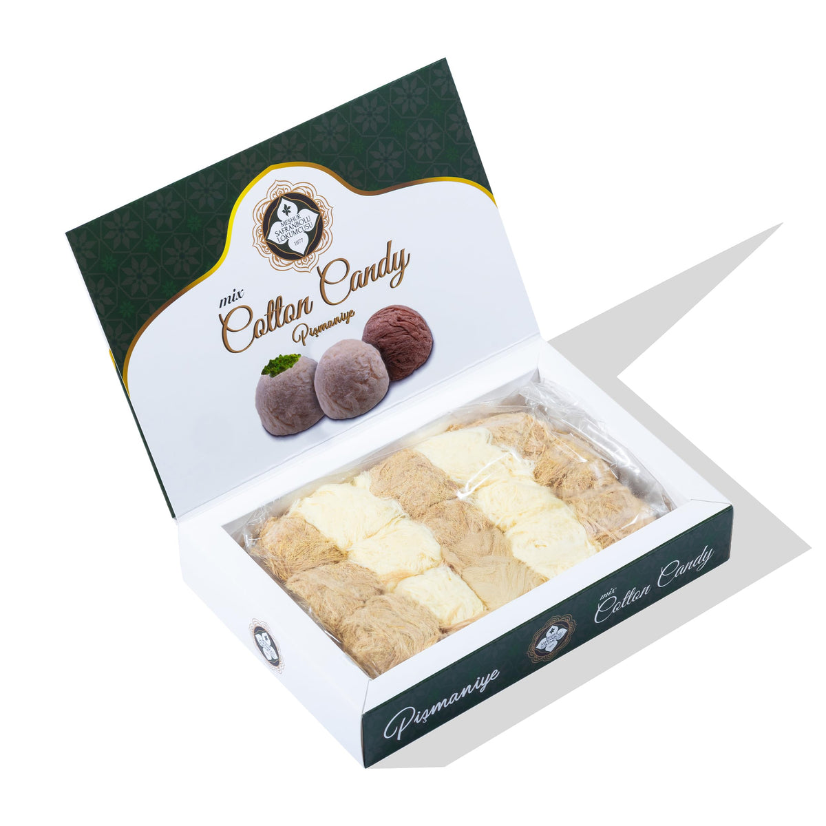 Me?hur Safranbolu Lokumcusu Turkish Cotton Candy Pi?maniye - Traditional Handmade Floss Halva Dessert, Light and Fluffy Sweet Treat, Authentic Turkish