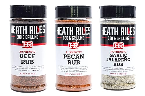 Heath Riles BBQ Steak Cooking Bundle (3 Rubs), Competition Winning Products from Pitmaster Heath Riles