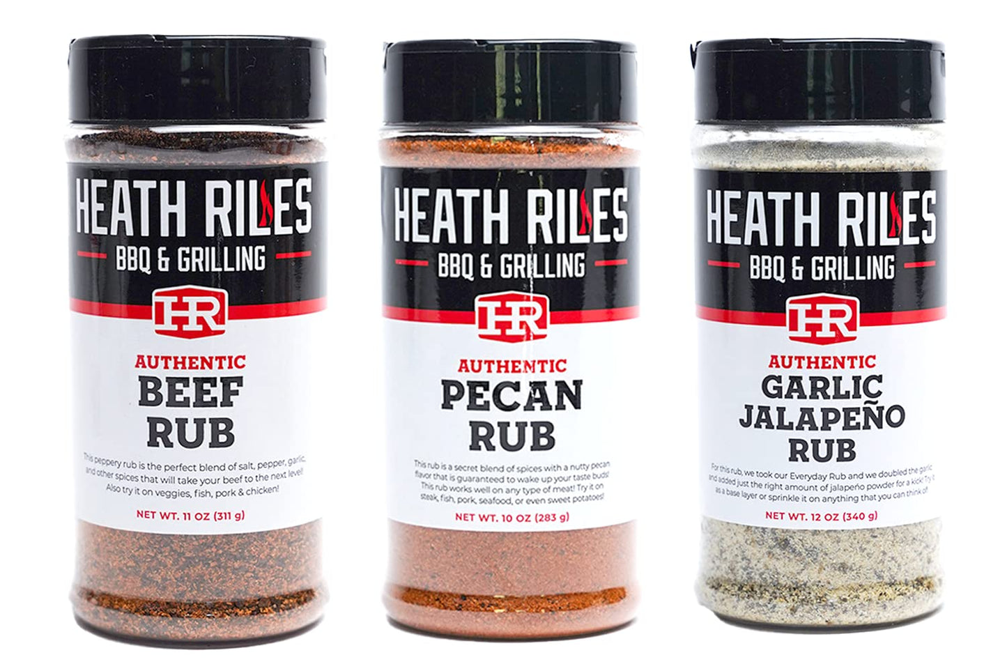 Heath Riles BBQ Steak Cooking Bundle (3 Rubs), Competition Winning Products from Pitmaster Heath Riles