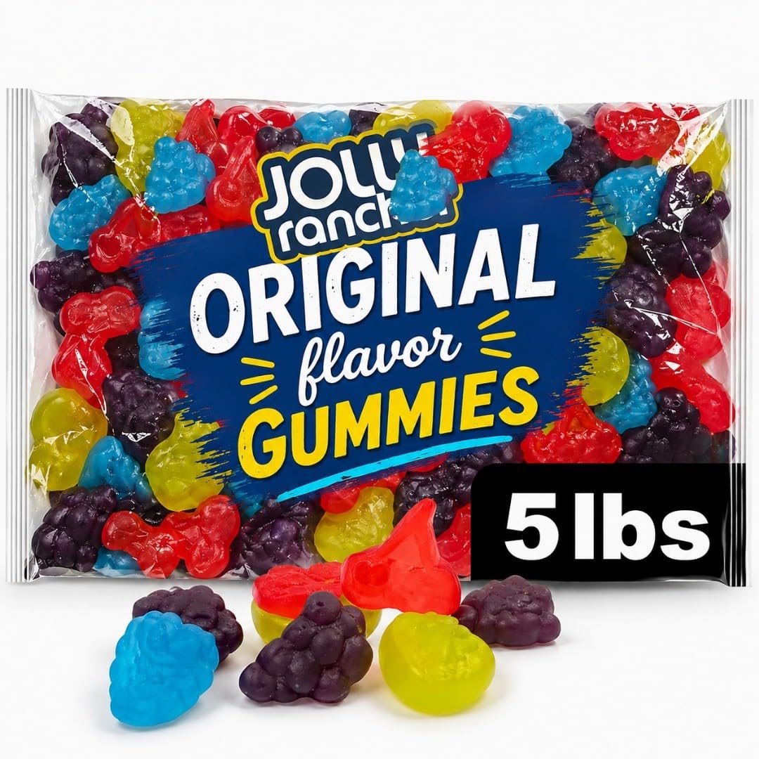 Original Fruit Flavor Gummy Candy, Soft Chewy Texture - 5 lb (Approx. 225 pieces)