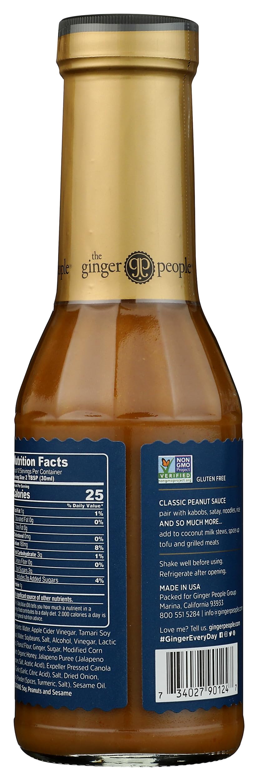 The Ginger People, Sauce Cooking Peanut Ginger, 12.7 Fl Oz