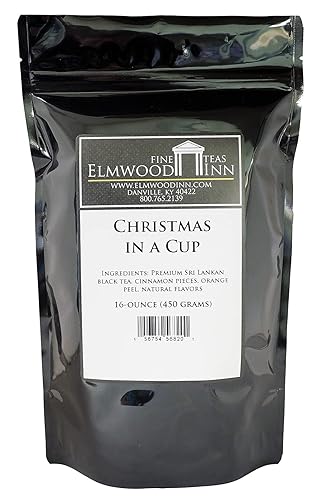 Elmwood Inn Fine Teas, Christmas in a Cup Cinnamon Black Tea, 16-Ounce Pouch