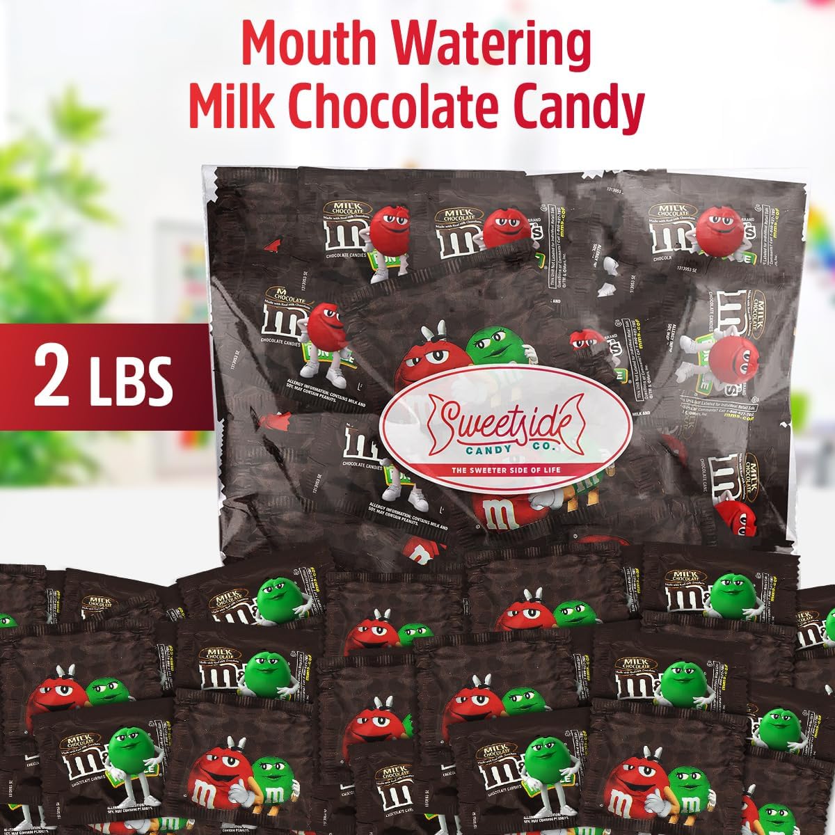 M&M’s Milk Chocolate Bundle - Chocolate Candy Bulk Pack of 2 Pounds - Fun Mix of Chocolate Treats - Candy Bulk of 70 CT - Perfect Individually Wrapped