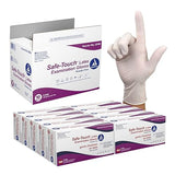 Dynarex Safe-Touch Disposable Latex Exam Gloves, Powder-Free, for Healthcare & Professional Settings, Bisque, 1 Case, 10 Boxes of 100 Gloves (Large)