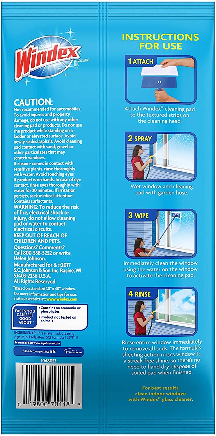 Windex Outdoor Refill Pads 2 Count (2 Count (Pack of 1))