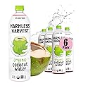 Harmless Harvest Coconut Water Organic Drink 32 Fl Oz, 6 Pack - Natural Electrolyte Hydration, No Sugar Added, No Artificial Ingredients, Original