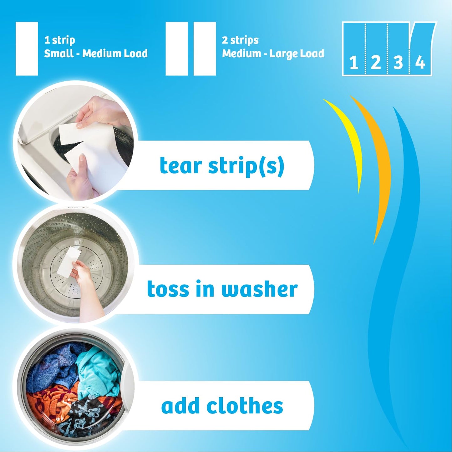 Breezeo Laundry Detergent Strips (48 strips) - Fresh Linen Scent - More Convenient than Pods, Pacs, Liquids or Powders - Great for Home, Dorm, Travel