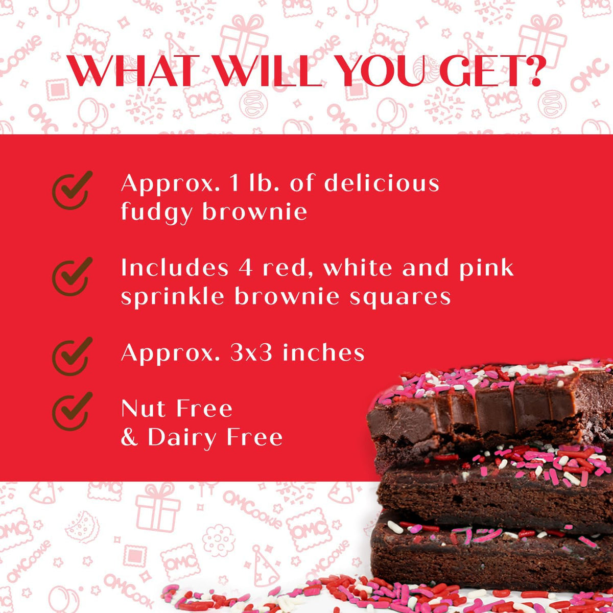 Val Day Brownies Cookies Gift Basket Chocolate Brownies Valentines