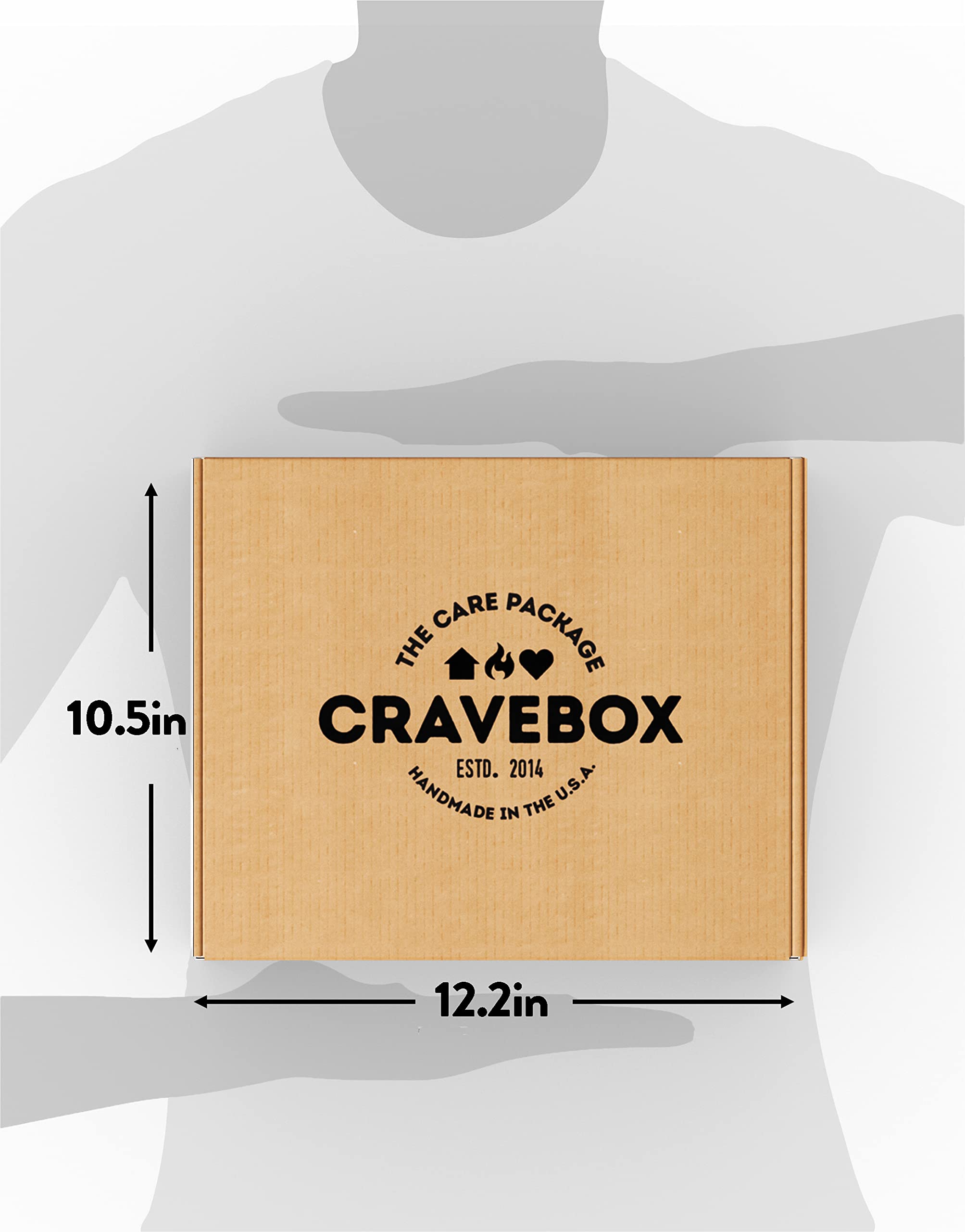 CRAVEBOX Snack Box Care Package - Pack for Adults Birthday Gifts for Men and Women, College Back to School, Graduation