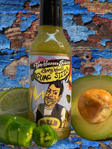 Torch Bearer Sauces Danny Wood's Guac Sizzle, Avocado Jalapeno Pepper Sauce 5 Fl Oz, Heat level 2 - Mild Spicy, All Natural, Extract-Free, Made in USA