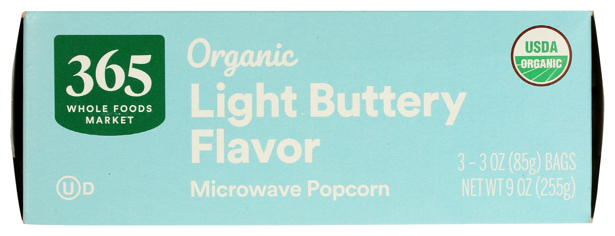 365 by Whole Foods Market, Organic Light Butter Microwave Popcorn, 9 Ounce