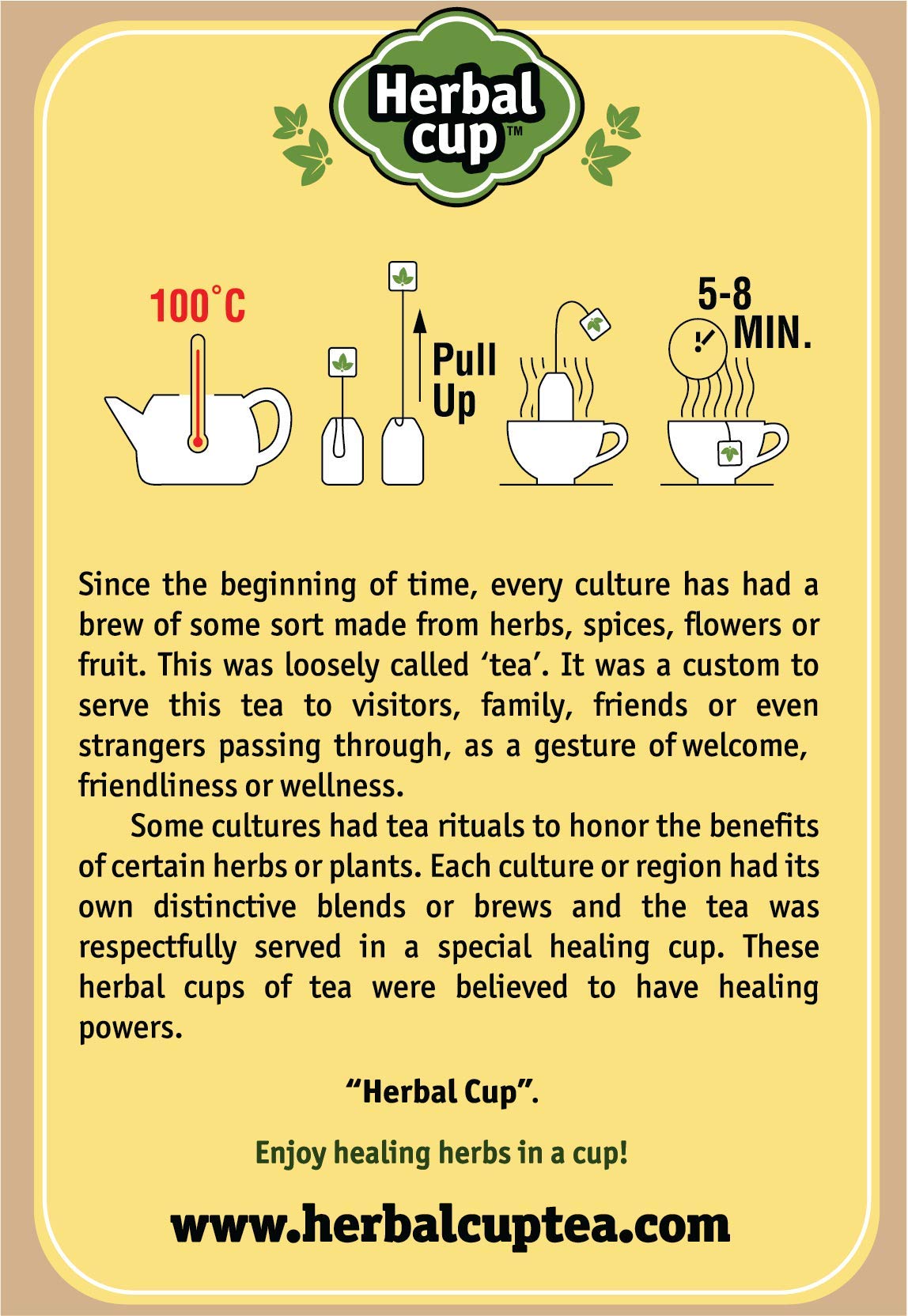 Herbal Cup Ayurveda Ginger Tea, No Caffeine Organic Herbal Teas (Organic Lemon Hibiscus, 16 Count (Pack of 6))