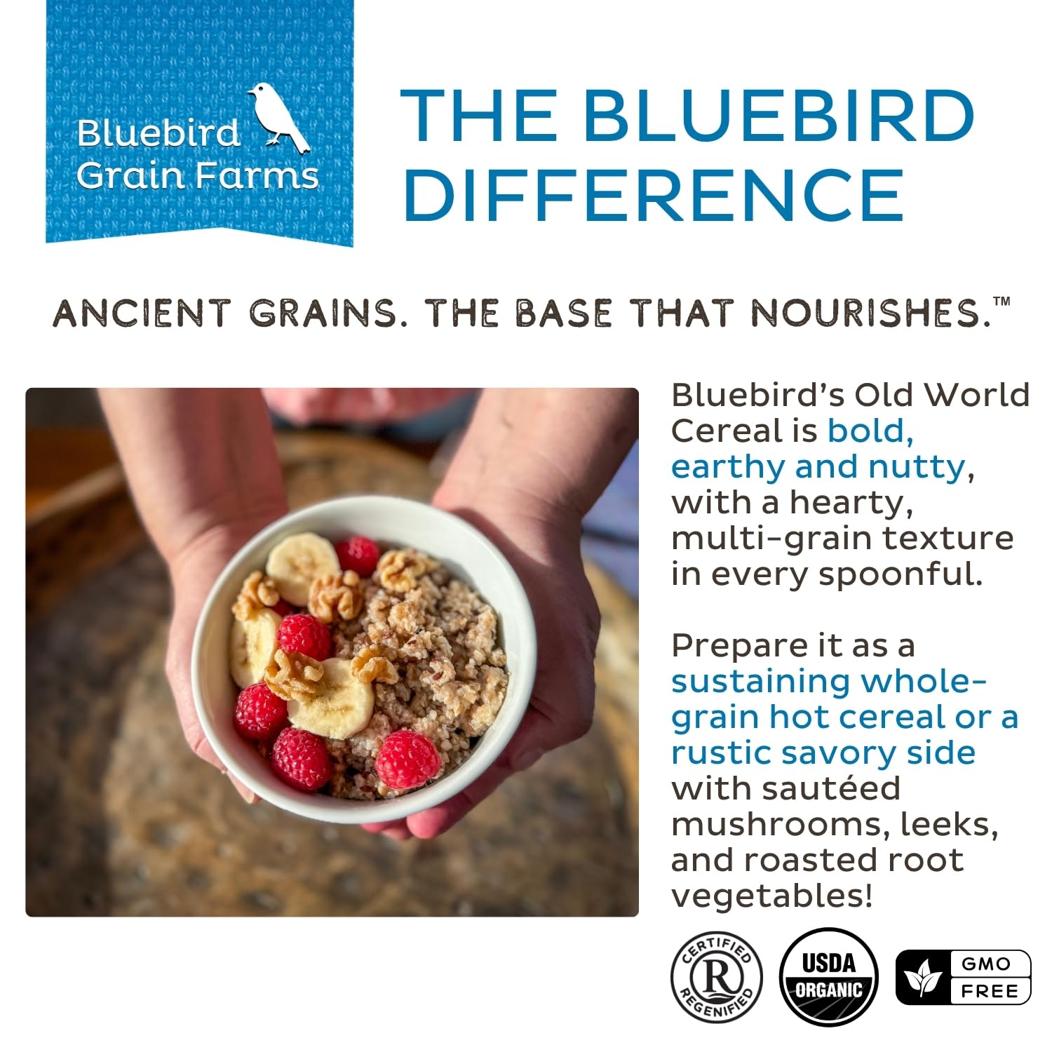 Bluebird Grain Farms Organic Old World Hot Cereal, 12 Oz.