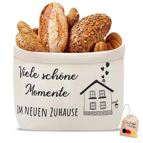 VIBINHO Bread Basket, Many Beautiful Moments in the New Home, Gifts for Moving into the New House, Bread Basket, Fabric Housewarming Gift, Bread Bag
