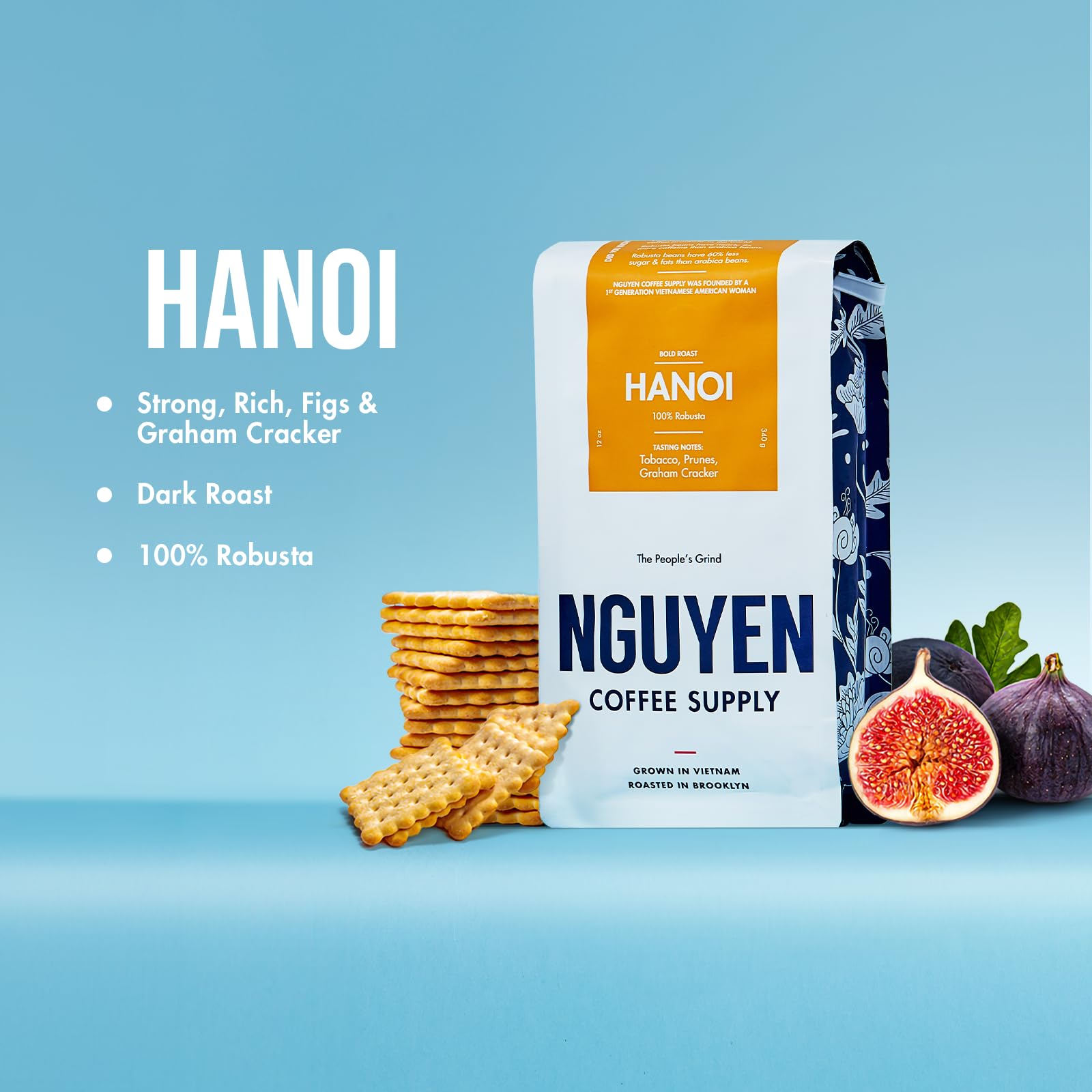 Nguyen Coffee Supply - Hanoi Robusta: Dark Roast Premium Whole Coffee Beans, Vietnamese Single Origin, Direct Trade, Low Acid with High Caffeine
