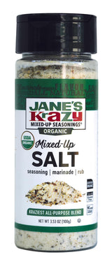 Jane’s Krazy Organic Mixed-Up Salt Blend 3.53oz | Seasoned Salt | Original Jane’s Krazy Seasoning Salt now Certified USDA Organic (3.53 oz)