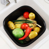 Gloreen 18 Quart Deep Wash Basins 2 Packs, Plastic Square Dish Pan Tub, Black