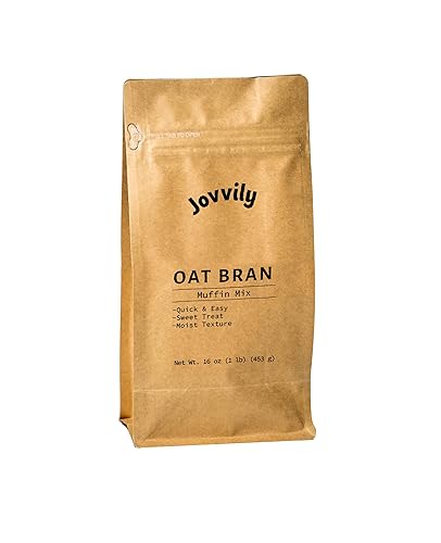 Jovvily Oat Bran Muffin Mix - 1 lb - Sweet Treat - Easy to Make - Convenient