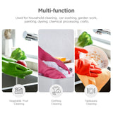 IUCGE Rubber dishwashing gloves 3 Pairs for kitchen,Cleaning washing dish gloves long for household reuseable durable.(Large,Multicolor)