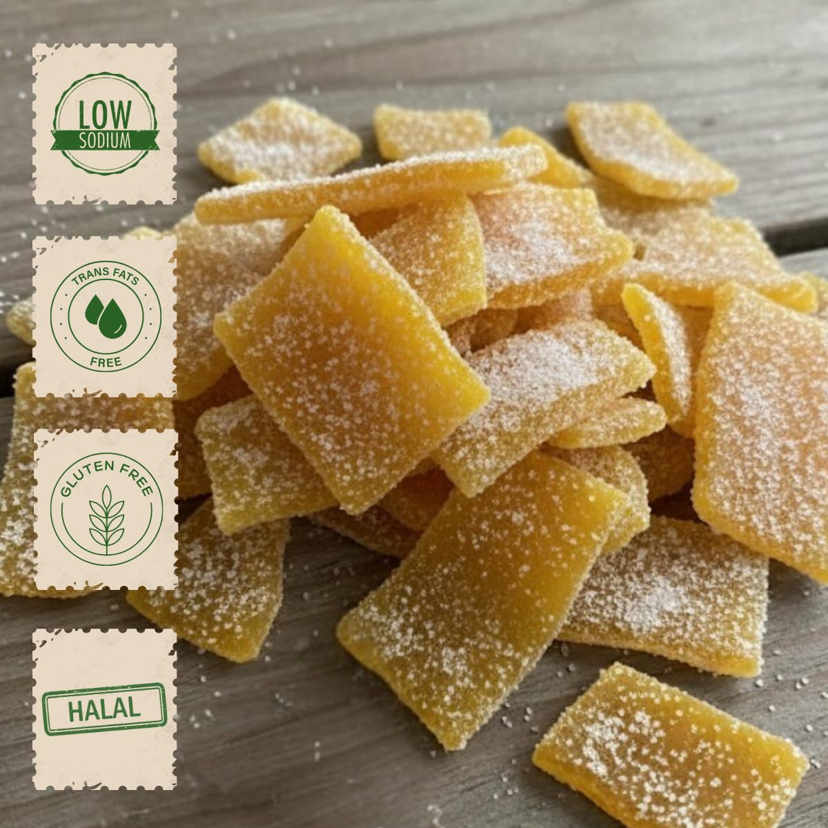 Halal Sour Mini Mango Belts Candy Bulk | 5-Pound Bag of Fruity Mango Candy Gummy, Tangy Halal Sour Candy for Parties, Buffets, Goodie Bags & Dessert