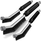 Masgarlan Crevice Cleaning Brush 3 Pack, Stainless Steel Bristle Support Rod, Rust-Resistant & Durable, Rounded Protective Head, Stiff Bristles