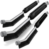 Masgarlan Crevice Cleaning Brush 3 Pack, Stainless Steel Bristle Support Rod, Rust-Resistant & Durable, Rounded Protective Head, Stiff Bristles