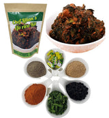 Chef Lilian's Efo Riro Kit- Nigerian West African Soup Kit with Pepper mix, Iru (locust bean), Crayfish, Seasoning Cubes, Hot Chili powder