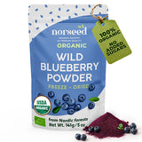 Wild Blueberry Powder Organic 5 Ounce Bag USDA Certified & Lab Tested - Freeze Dried Blueberries No Added Sugar, Additives, or Fillers - Antioxidant