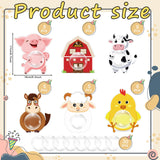 Motiskyy 30 Pack Farm Animal Candy Card with Clear Candy Domes Chocolate Holder Cards for Farm Themed Farmhouse Party Birthday Shower DIY Gift