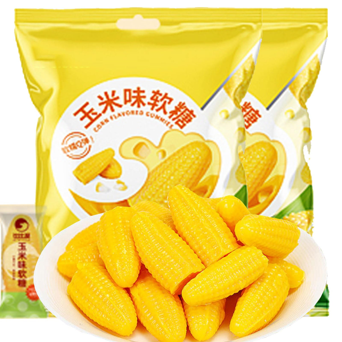 Candy Bulk Corn 17.6oz/500g, Sweet Corn Flavor Soft Candy