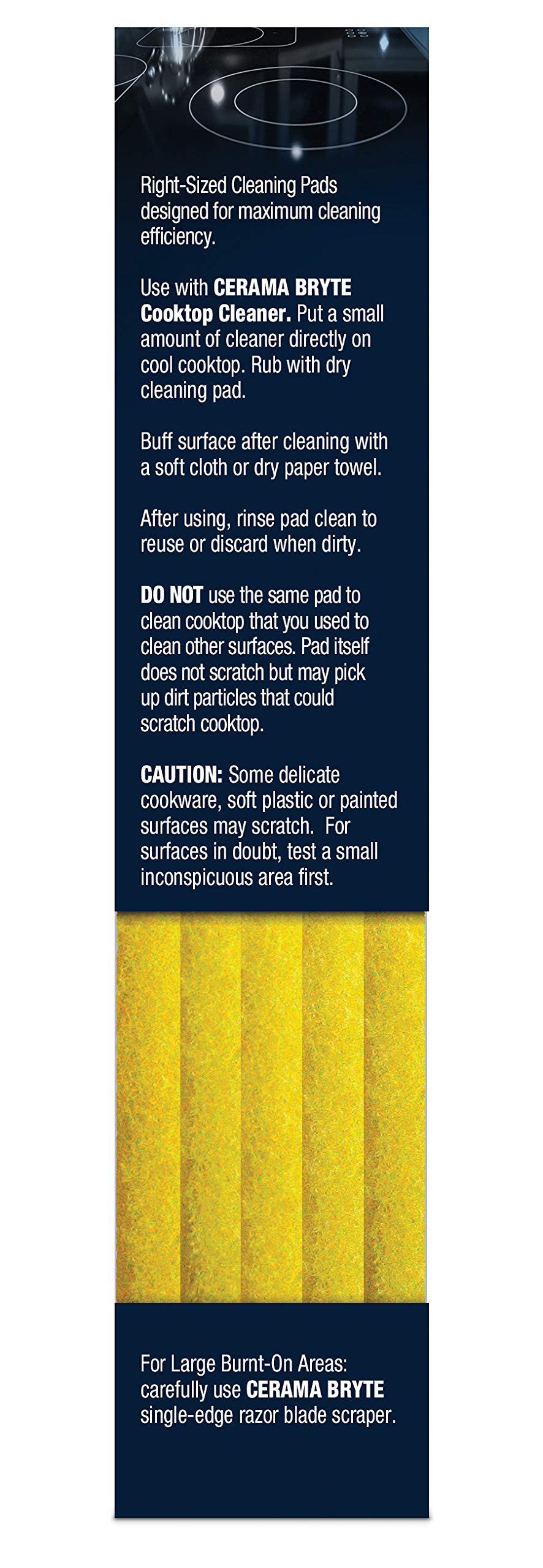 Cerama Bryte Cooktop Cleaning Pads, 10-Count 2 Pack