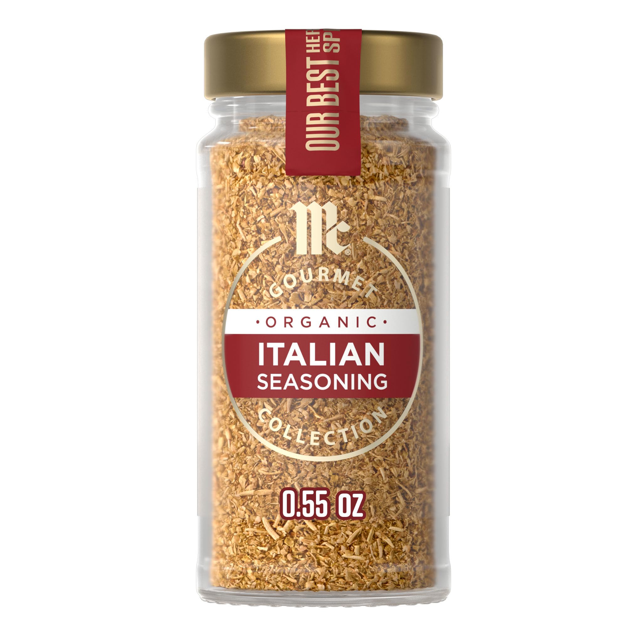 McCormick Gourmet Collection Italian Seasoning, Organic, Non GMO, Our Best Herbs & Spices, Aromatic Herbs, Elevate Chicken, Seafood, Pasta Sauces