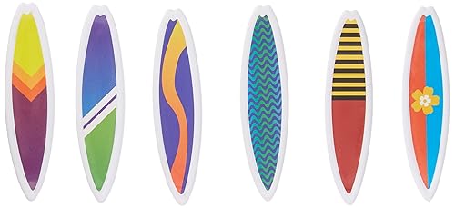 12 Count Surfboards Cake and Cupcake Toppers, Assorted