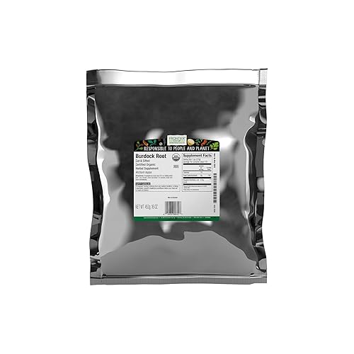 Frontier Organic Burdock Root, 1-Pound Bulk Bag, Common in Root Beer Recipes, Cut & Sifted, Sustainable Grown, Kosher (Packaging May vary)