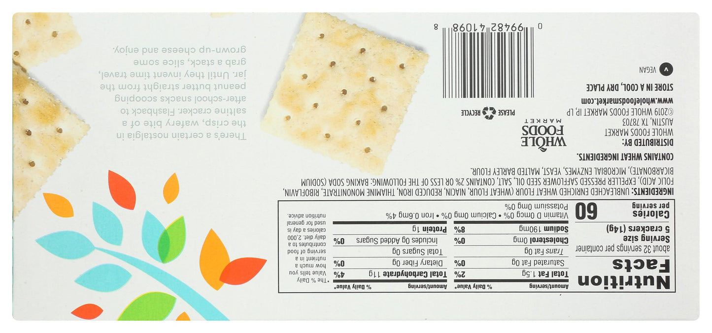 365 by Whole Foods Market, Salted Saltine Crackers, 16 Ounce