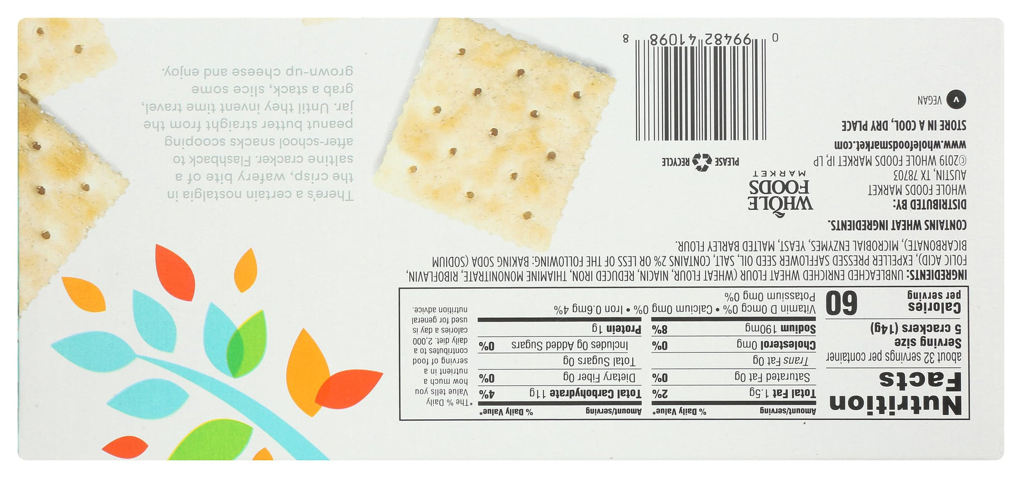 365 by Whole Foods Market, Salted Saltine Crackers, 16 Ounce