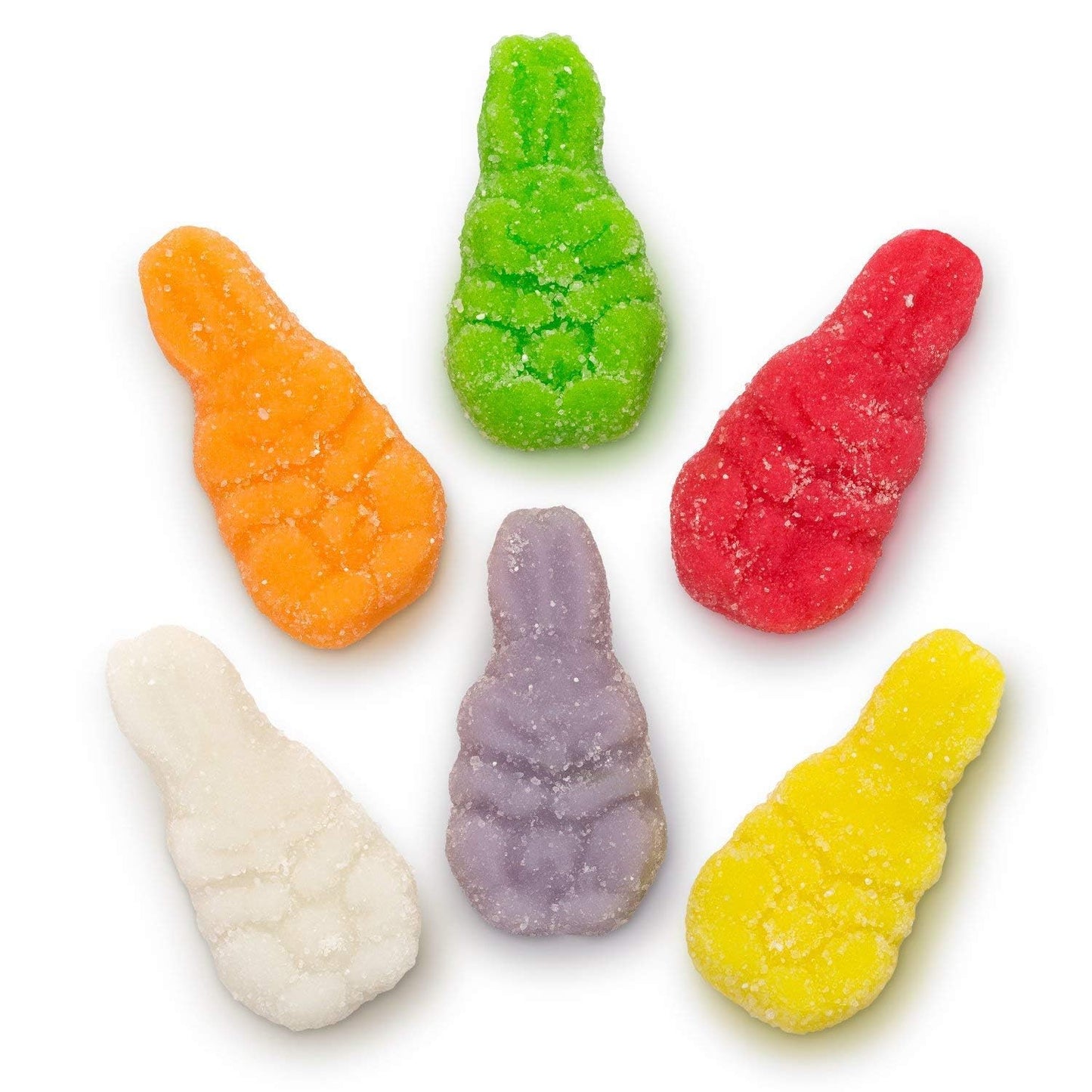 Candy Retailer Sugar Sanded Gummi Bunnies 1 Lb