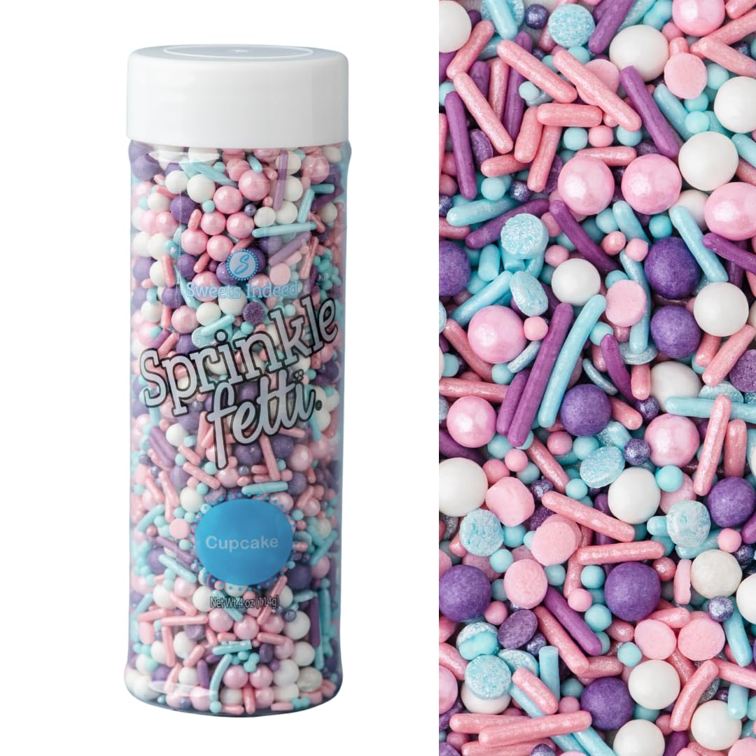 Sweets Indeed Sprinkles, Cupcake Edible Sprinkle Mix, Perfect for Cake Decorations, Baking, Ice Cream, Cookies, Cupcake Topper
