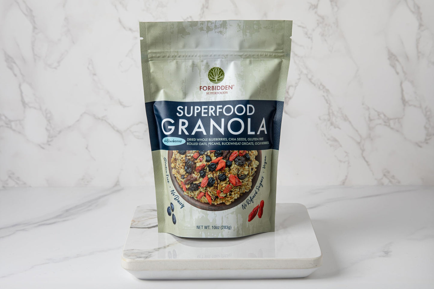 Superfood Granola | Gluten-Free with Blueberries, Goji Berries, Chia Seeds, Buckwheat Groats | Vegan and No Refined Sugars | 10 oz (283g)