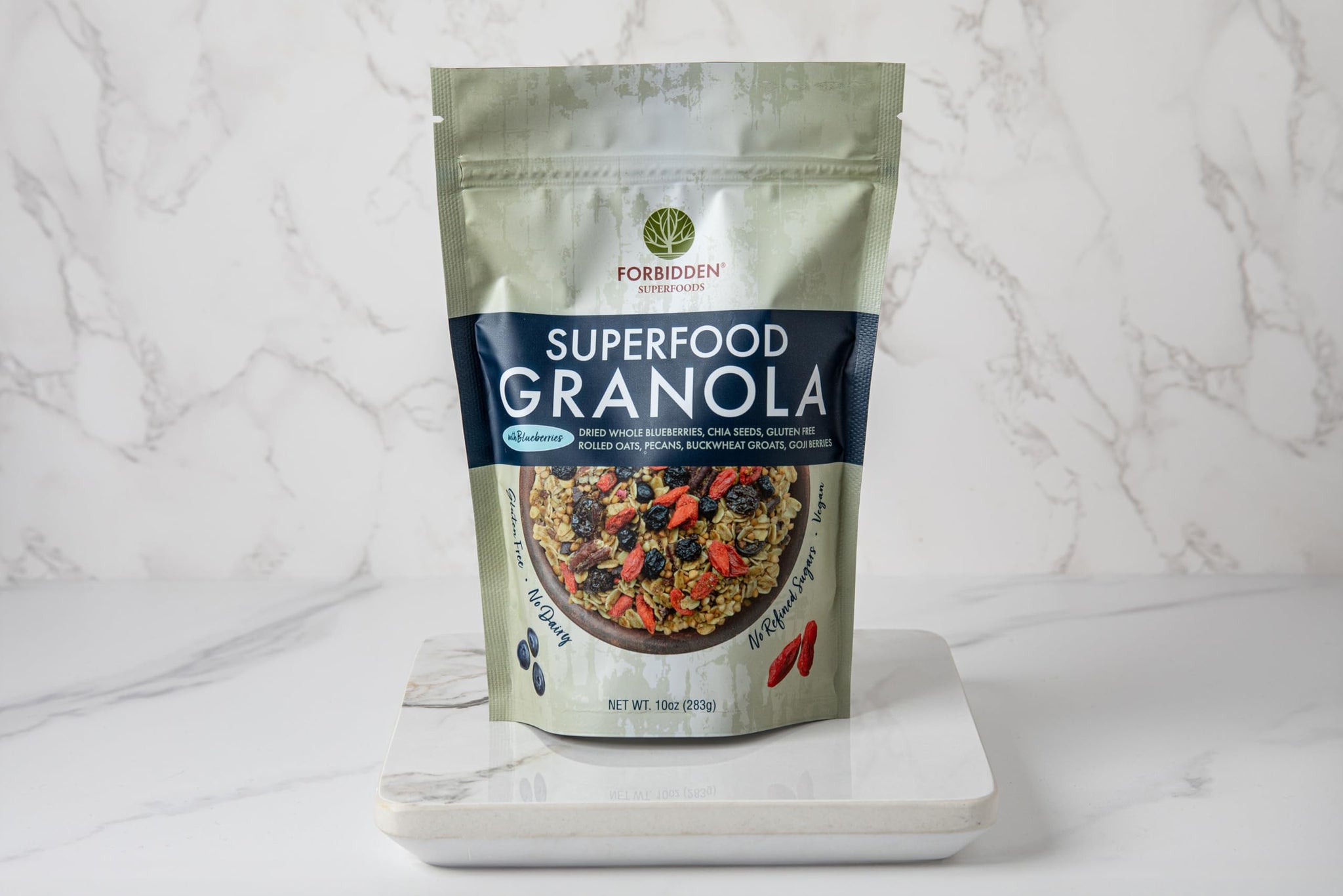 Superfood Granola | Gluten-Free with Blueberries, Goji Berries, Chia Seeds, Buckwheat Groats | Vegan and No Refined Sugars | 10 oz (283g)