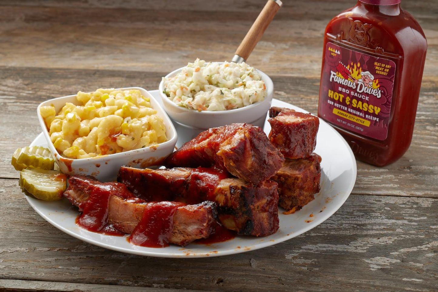 Famous Dave's - 6 pck, Hot & Sassy BBQ Sauce (120 oz.)