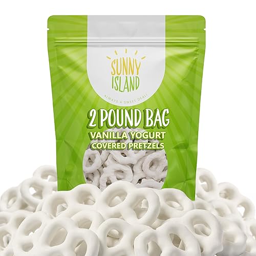 Vanilla Yogurt Covered Pretzels | 2-Pound Bag | Salted Pretzels in Sweet Vanilla Yogurt