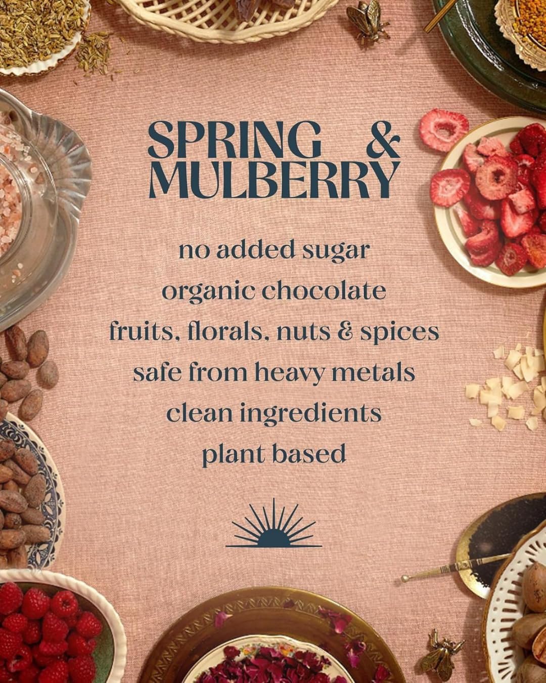 Spring & Mulberry, Bar Chocolate Pure Mixed Berry Date Sweetened, 2.1 Ounce