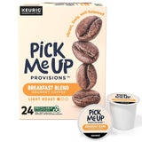 Pick Me Up Provisions Breakfast Blend Coffee - Light Roast, Keurig K-Cup Pods, Compatible, 24 Count, Kosher, Recyclable Coffee Pods