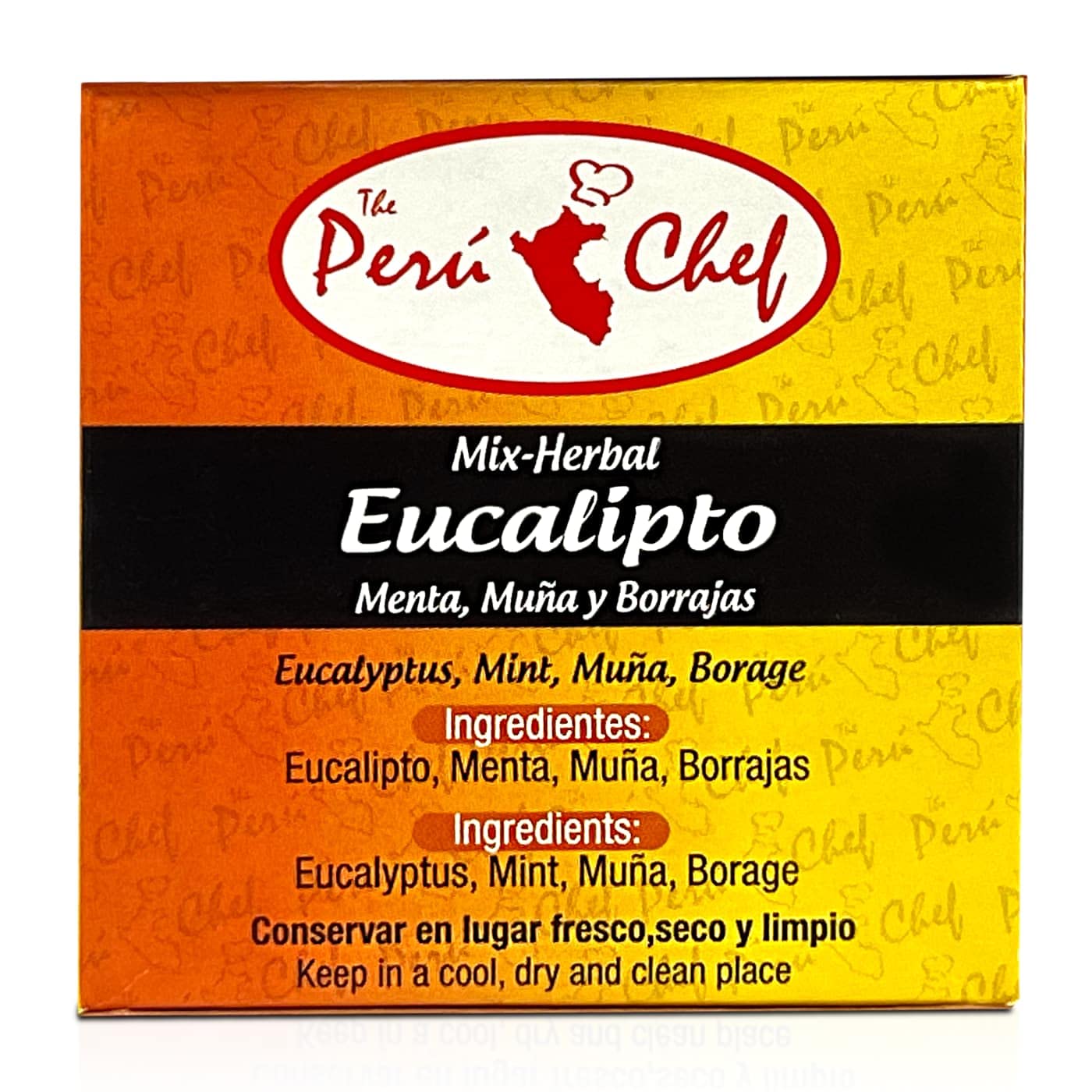 Peruchef Te Mix-herbal Eucalipto, Menta, Muña y Borraja | Peruvian 20 Tea Bags Eucalyptus